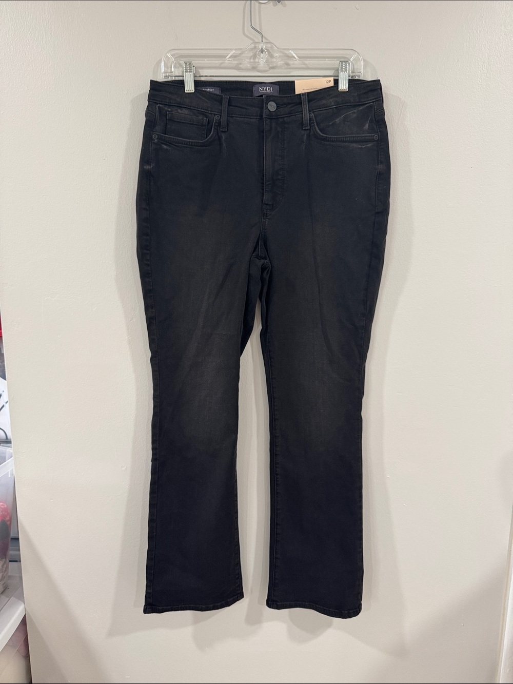NYDJ new Black Slim Bootcut stretch Jeans